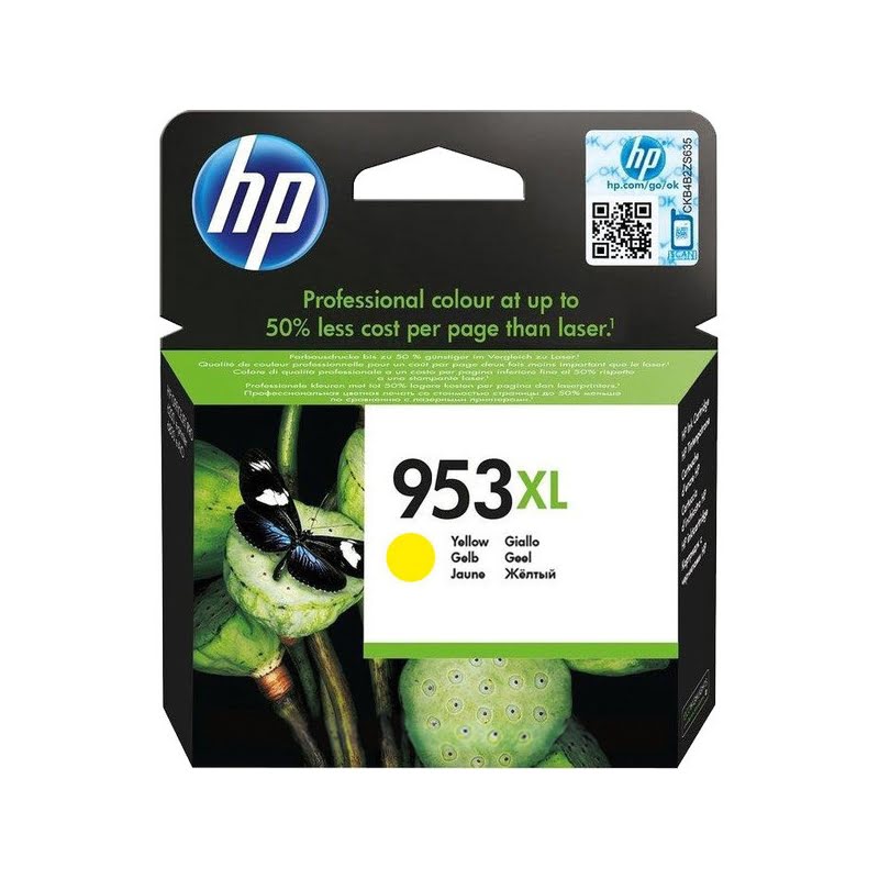 Cartouche 953XL haute capacité Jaune - F6U18AE pour imprimante Jet d'encre HP - 0