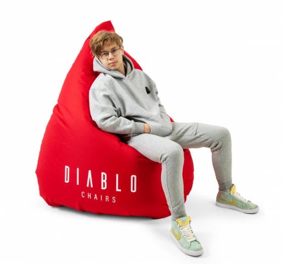 Diablo Chairs Pouf Gamer Rouge - Siège PC - Cybertek.fr - 2