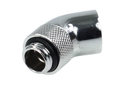 Alphacool HF Coude 45° rotatif - 1/4" Mâle / Femelle Chrome (17050) - Achat / Vente Accessoires watercooling sur Cybertek.fr - 0