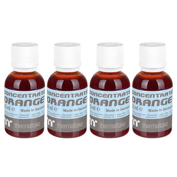Thermaltake Liquide de refroidissement Tt Premium Concentrate Orange 4 x 50ml (CL-W163-OS00OR-A**) - Achat / Vente Accessoires watercooling sur Cybertek.fr - 0