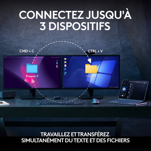 Logitech MX Keys S Noir + Souris sans fil MX Master 3S Noir - Pack Clavier/Souris - 15