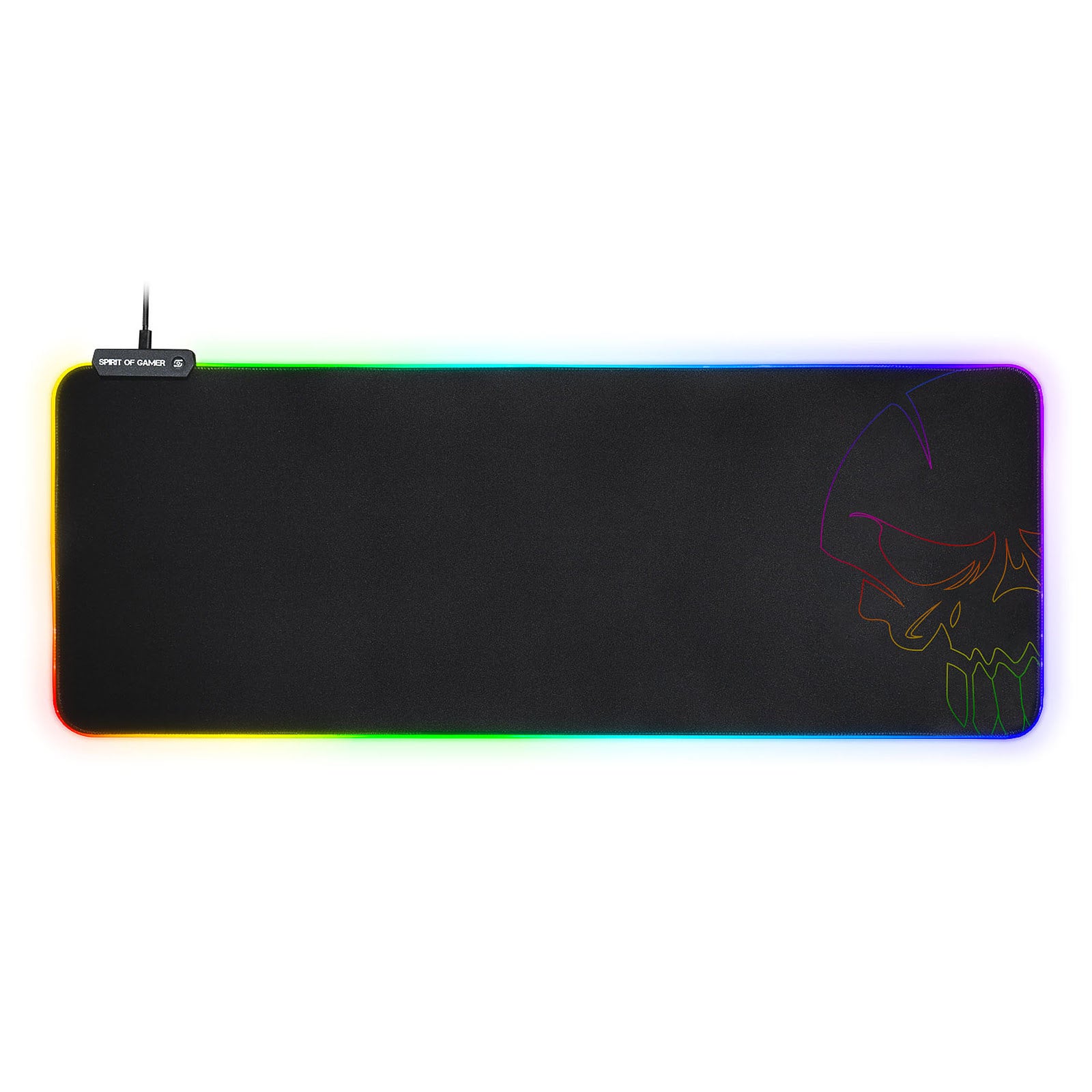 Spirit Of Gamer Skull - XXL/RGB/Noir - Tapis de souris - 0
