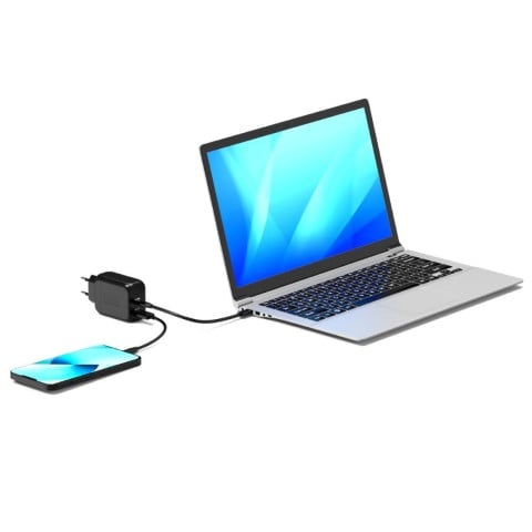 Port Chargeur mural GaN 65W - 2 ports + Câble USB-C 2m (902065EPEU) - Achat / Vente Chargeur sur Cybertek.fr - 6