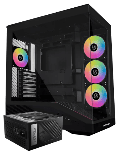 Vector V100 RGB Noir + ATX 1000W - 80+ Gold - MPG  - Cybertek.fr - 0