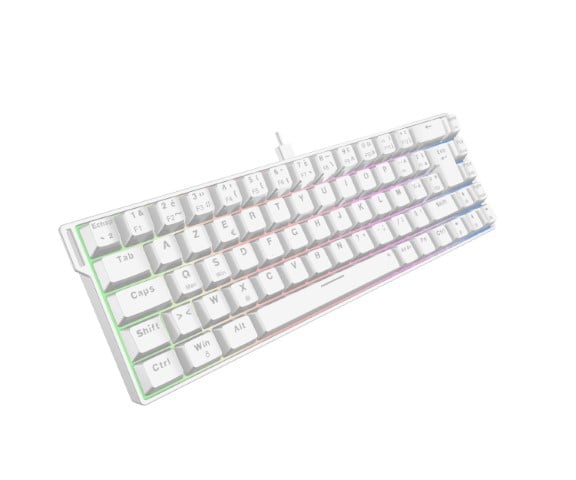 The G-LAB Keyz Titanium HE 65% -Magnétique/Filaire/RGB/Blanc - Clavier PC - 3