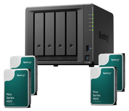 Synology DS425+ - 4 Baies avec 4 disques de 6To SATA III - Serveur NAS - 0