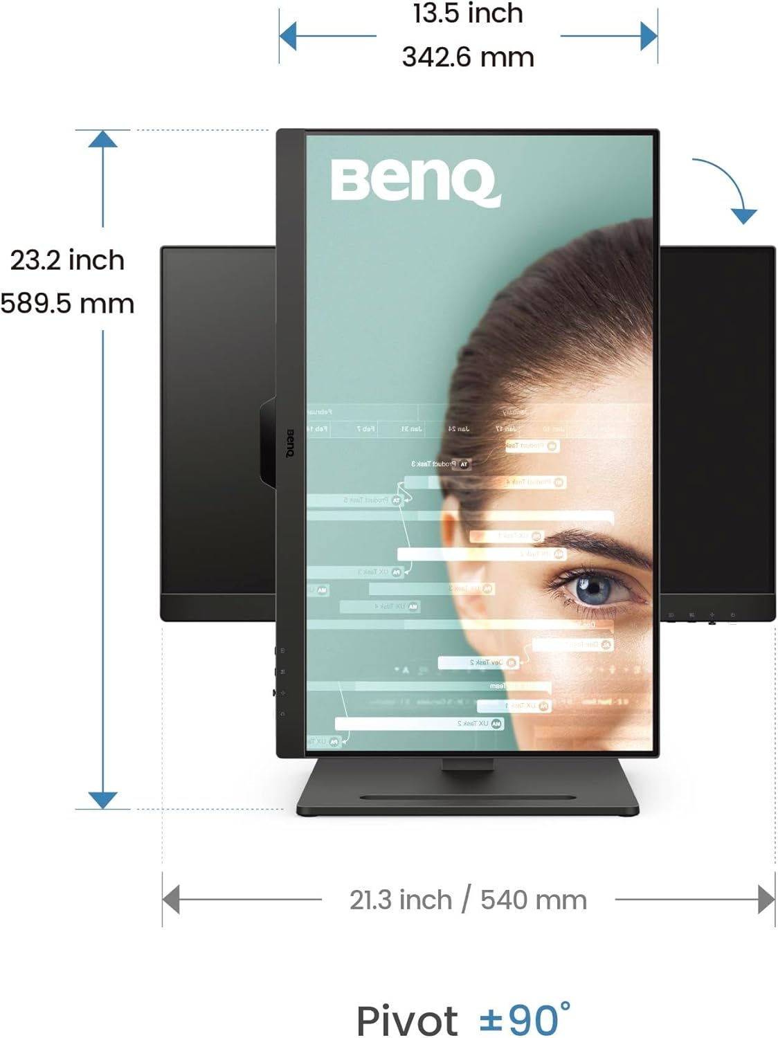 BenQ 24 pouces  9H.LMJLJ.LBE - Ecran PC BenQ - Cybertek.fr - 4