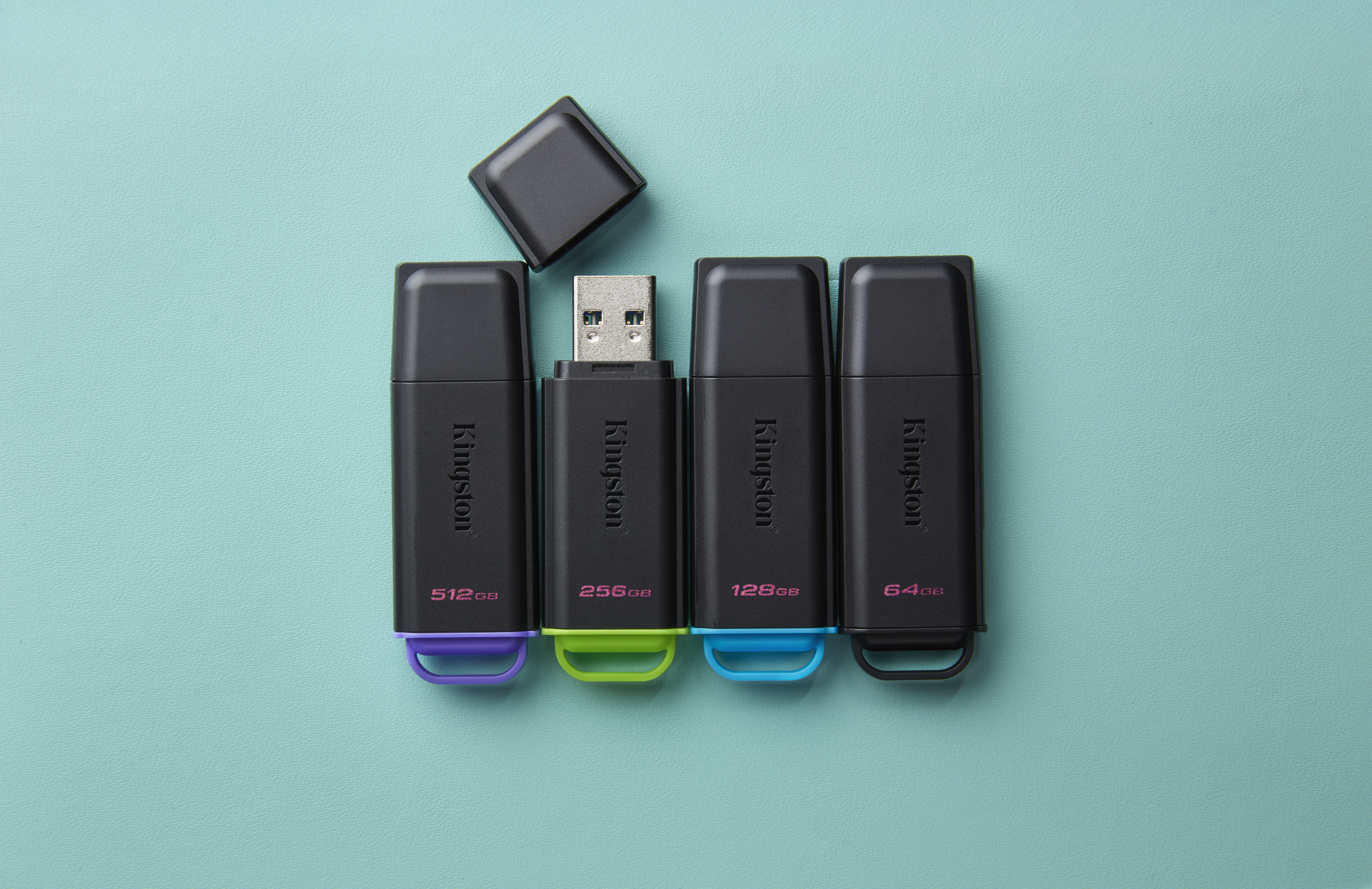 Kingston - USB 3.2 Gen 1 256GB Black/Green - Clé USB Kingston - 4