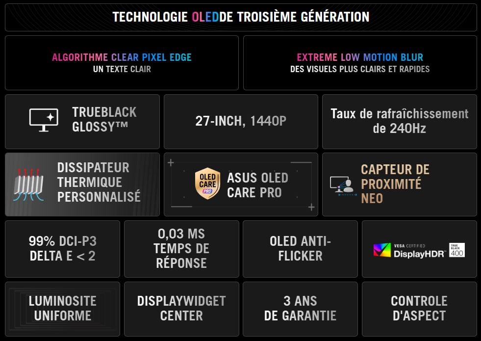 Asus 27 pouces  90LM0CC0-B01171 - Ecran PC Asus - Cybertek.fr - 6