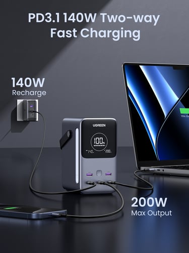 UGREEN PowerBank 5 ports - 48000mAh - 300W - Gris (25286) - Achat / Vente Batterie Externe  sur Cybertek.fr - 5
