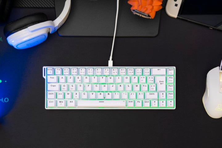 The G-LAB Keyz Titanium HE 65% -Magnétique/Filaire/RGB/Blanc - Clavier PC - 2