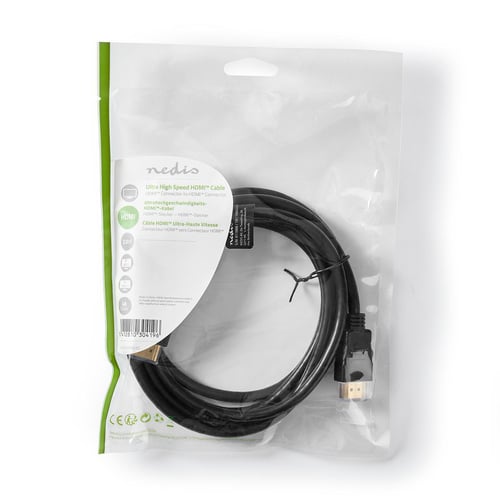 Câble HDMI 2.1 Highspeed+Ethernet mâle/mâle - 2m - 2