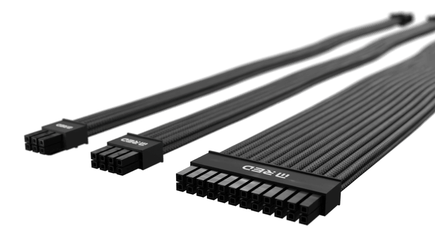 M.RED Kit ext. 7 Câbles tressés Ultimate - Noir (KEX-01B) - Achat / Vente Accessoire alimentation sur Cybertek.fr - 1