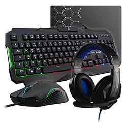 Pack Clavier/Souris The G-LAB Gaming Combo ARGON-E - Casque/Clavier/Souris/Tapis Cybertek