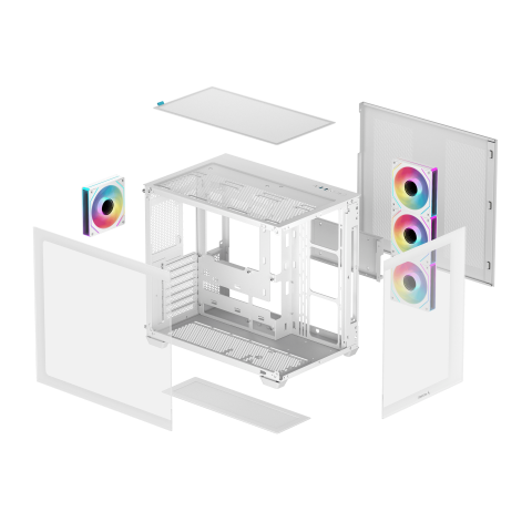 Deepcool CG530 7F Blanc Blanc - Boîtier PC Deepcool - Cybertek.fr - 11