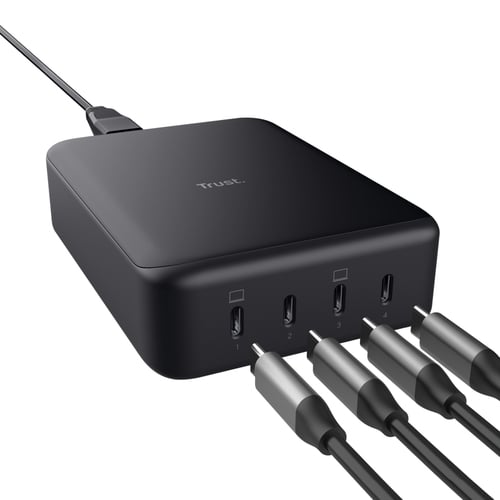 Trust Chargeur de bureau MAXO GaN 240W - 4 ports USB-C (25413) - Achat / Vente Chargeur sur Cybertek.fr - 1