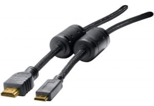 Câble mini HDMI/HDMI Highspeed mâle/mâle - 2m - 0