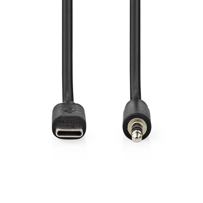 Câble USB-C vers Jack 3.5mm mâle/mâle - 1m - Noir - Connectique PC - 1
