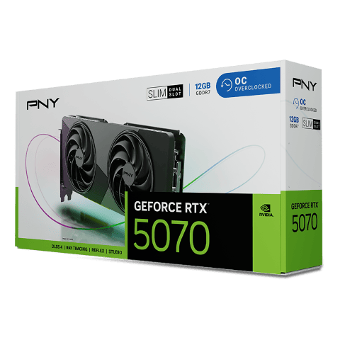 PNY GeForce RTX 5070 12Go Slim Dual Fan Overclocked - Carte graphique - 1