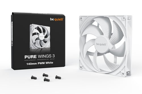 be quiet! Pure Wings 3 140mm PWM Blanc - Ventilateur boîtier - 0