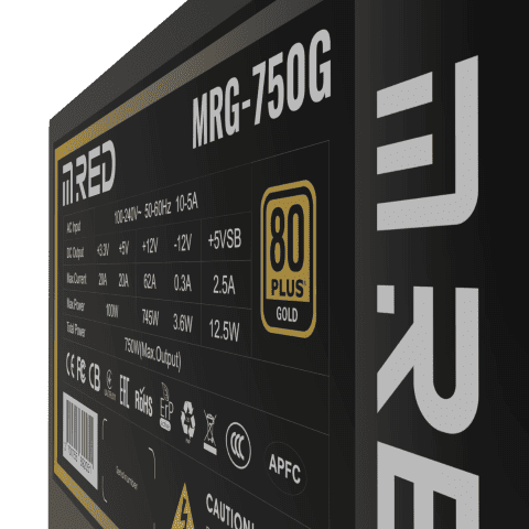 M.RED 80 + GOLD (750W) - Alimentation M.RED - Cybertek.fr - 1
