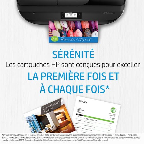Cartouche 912XL - Jaune - 3YL83AEBGX pour imprimante  HP - 5