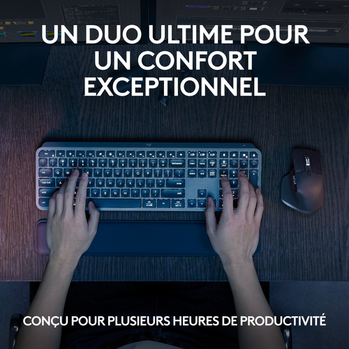 Logitech MX Keys S Noir + Souris sans fil MX Master 3S Noir - Pack Clavier/Souris - 6
