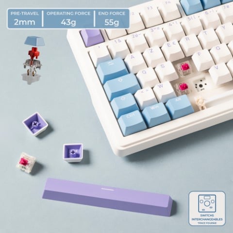 The G-LAB Keyz Elite 400 White Blue - Clavier PC The G-LAB - 8