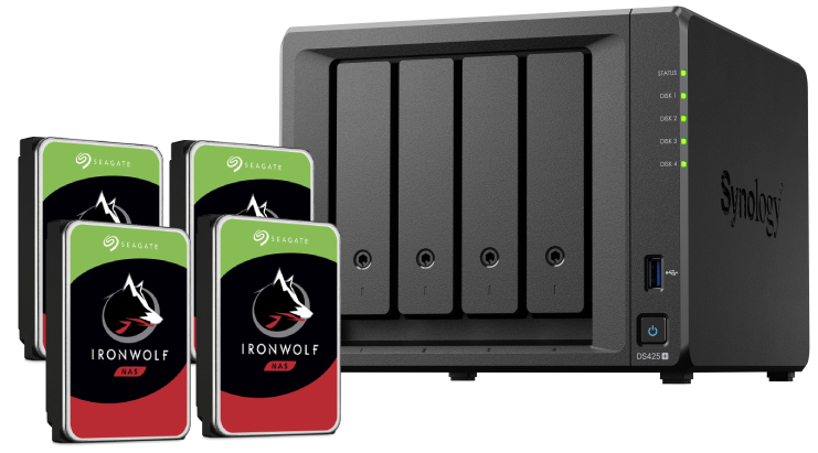 Synology DS425+ - 4 Baies avec 4 disques de 8To IronWolf - Serveur NAS - 0