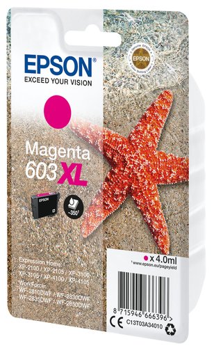 Cartouche d'encre 603XL - Magenta pour imprimante Jet d'encre Epson - 1