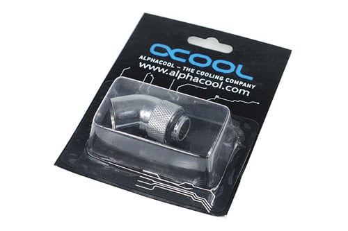 Alphacool HF Coude 45° rotatif - 1/4" Mâle / Femelle Chrome (17050) - Achat / Vente Accessoires watercooling sur Cybertek.fr - 3