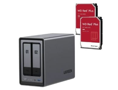 Serveur NAS UGREEN DXP2800 - 2 Baies avec 2 disques de 4To RED Plus