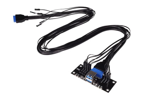 Alphacool Front I/O-Panel avec USB 3.0 pour Rack 1U - Accessoire boîtier - 3