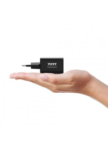 Port Chargeur mural GaN 45W - 2 ports + Câble USB-C 2m (900105-EU) - Achat / Vente Chargeur sur Cybertek.fr - 5