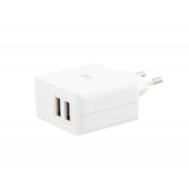 T'nB Chargeur secteur 24W - 2 ports - Blanc (CH2USB48A) - Achat / Vente Chargeur sur Cybertek.fr - 0