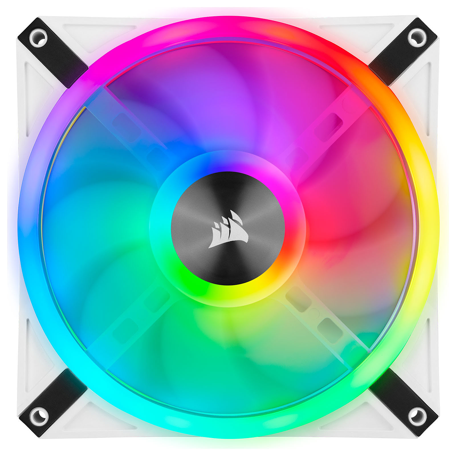 Corsair Kit x2 iCUE QL140 RGB Blanc 140mm - Ventilateur boîtier - 1