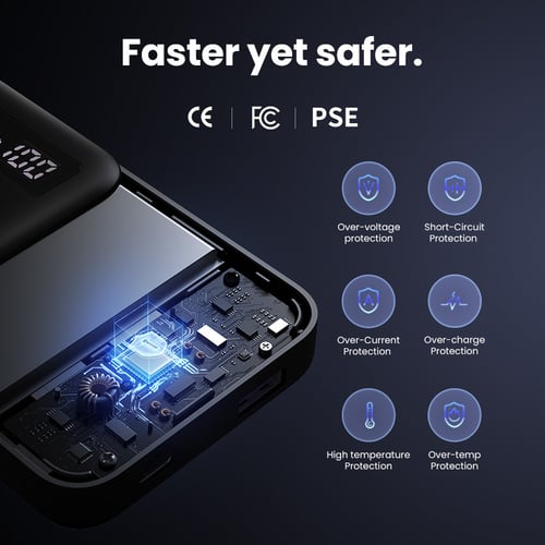 UGREEN USB-C + USB-A - 2 ports - 10000mAh - 20W - Noir (PB311) - Achat / Vente Batterie Externe  sur Cybertek.fr - 8
