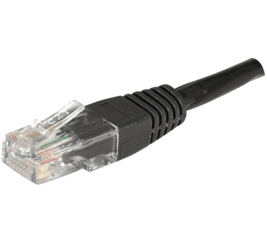 Câble RJ45 Cat6 U/UTP - 5m - Noir - Connectique réseau - 0