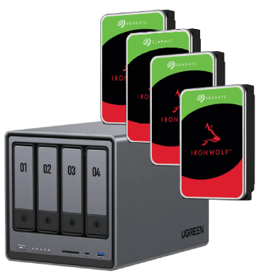 UGREEN DXP4800 - 4 Baies avec 4 disques 12To IronWolf - Serveur NAS - 0