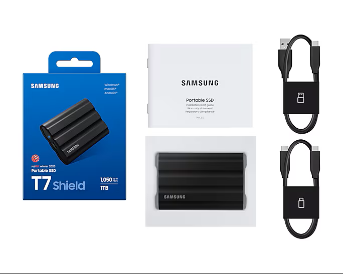 Samsung T7 SHIELD 1To Black (MU-PE1T0S/EU) - Achat / Vente Disque SSD externe sur Cybertek.fr - 11