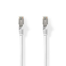 Connectique réseau Nedis Câble RJ45 Mâle/Mâle Cat 8.1 S/FTP - 2m Blanc Cybertek