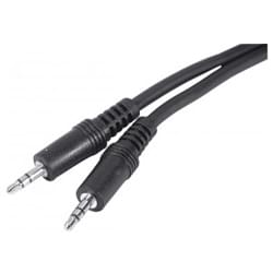 Câble Audio Jack 3.5 mâle/mâle - 5m - Connectique TV/Hifi/Video - 0