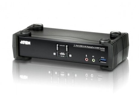 Commutateur et splitter Aten CS1922 KVM DisplayPort 1.2/USB3.0/Jack - 2 UC