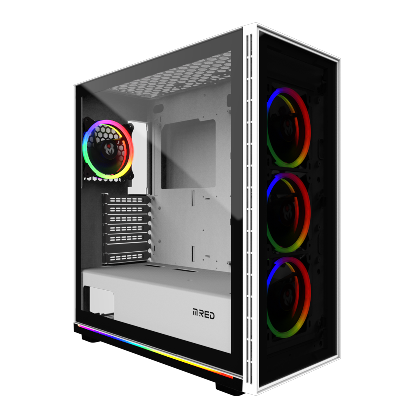 M.RED ARGB Blanc - Boîtier PC M.RED - Cybertek.fr - 0
