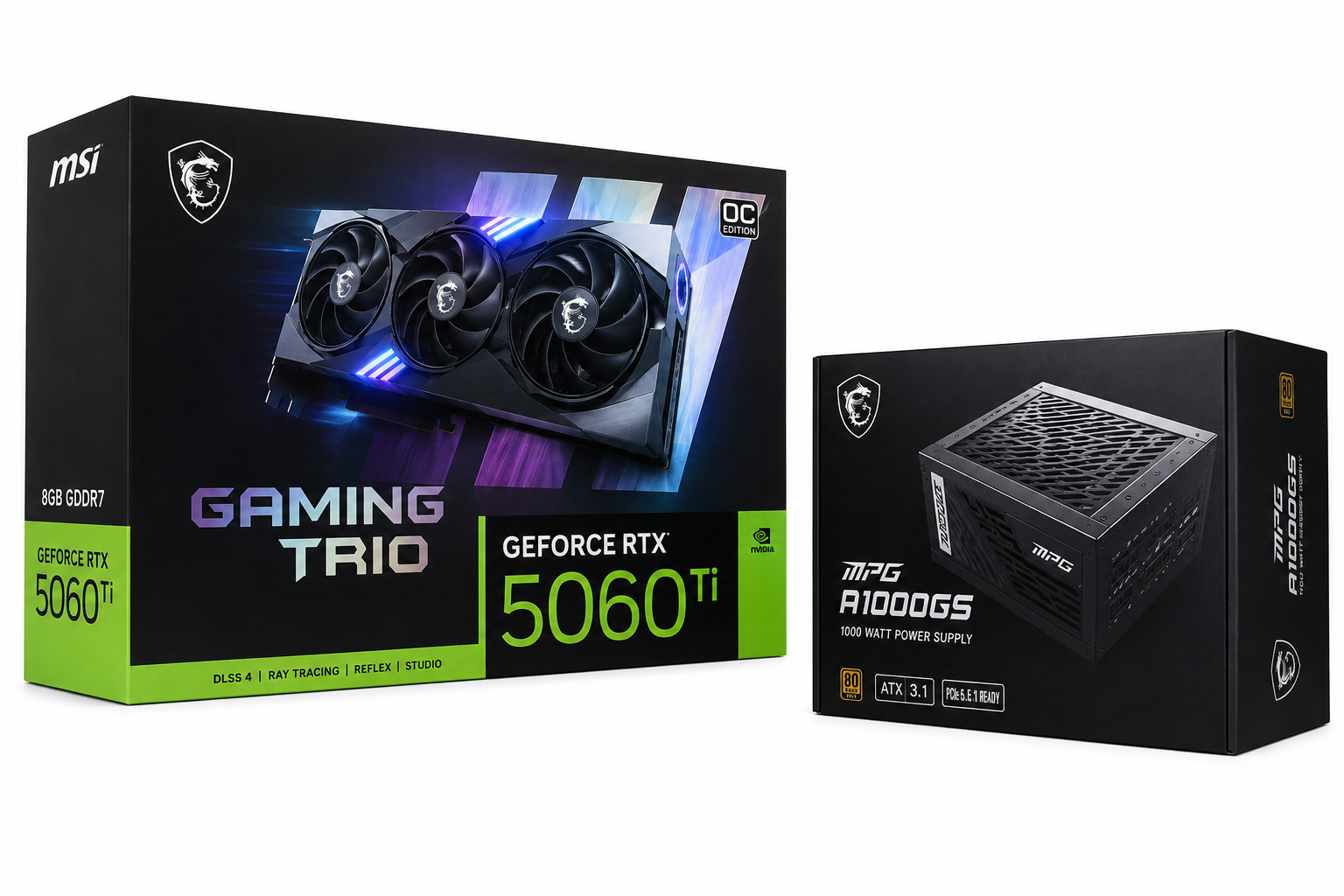 RTX 5060 Ti 16GB GDDR7 OC Edition+MPG A1000GS - Cybertek.fr - 0