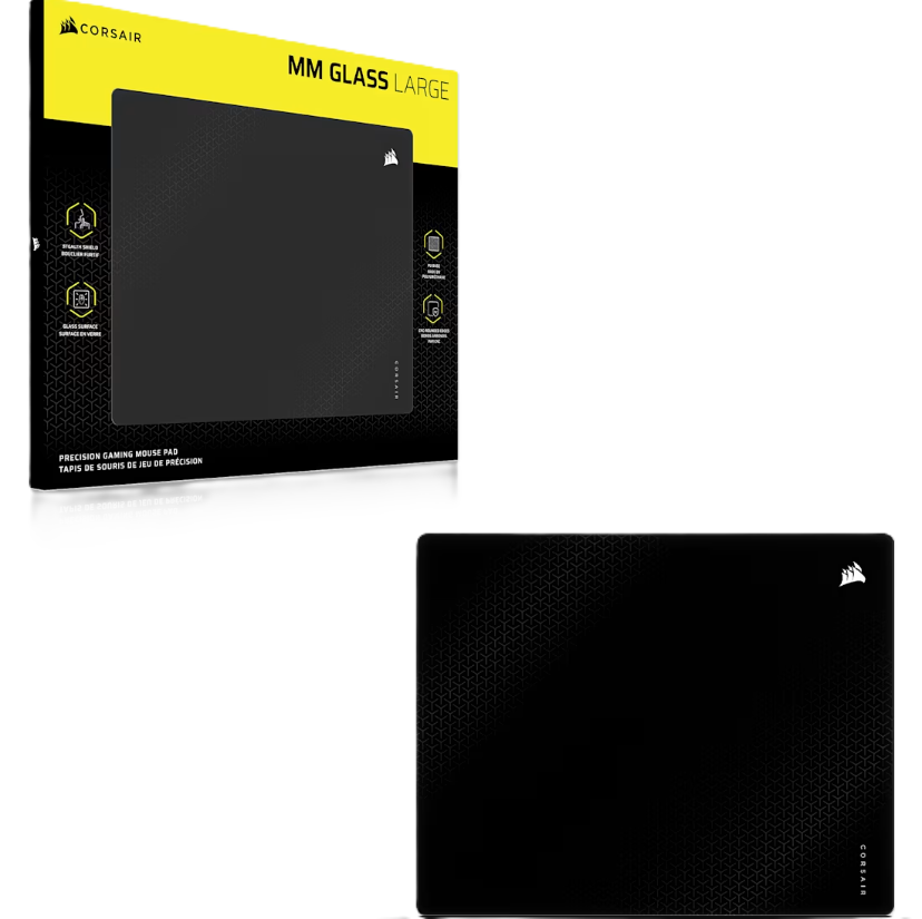 Corsair MMGlass - L/Noir - Tapis de souris Corsair - Cybertek.fr - 1