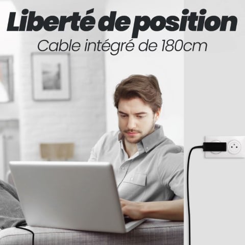 T'nB Chargeur universel USB-C - 45W - 1.8m - Noir (CHNBTC45W) - Achat / Vente Chargeur sur Cybertek.fr - 4