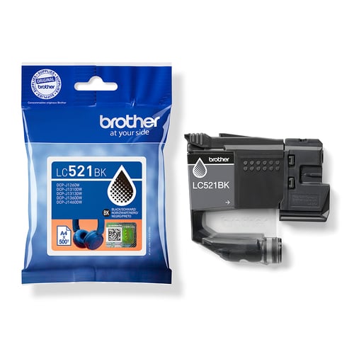 Cartouche d'encre LC521BK - Noir pour imprimante Jet d'encre Brother - 3