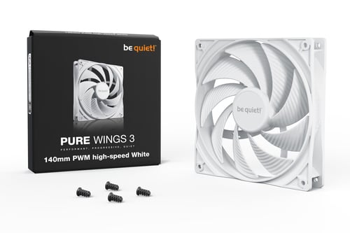be quiet! Pure Wings 3 140mm PWM High-Speed Blanc - Ventilateur boîtier - 0