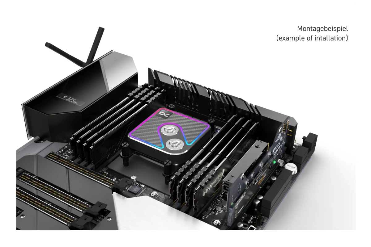 Alphacool Waterblock CPU Core 1 Aurora Carbon (13769 ) - Achat / Vente Accessoires watercooling sur Cybertek.fr - 1